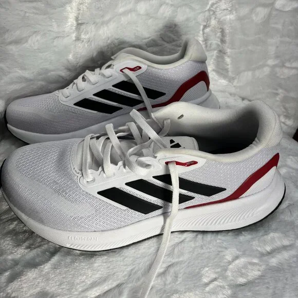 ***Adidas***   Mens Runfalcon 5 in Cloud White/Core Black/Better Scarlet Size 7 - Picture 4 of 9